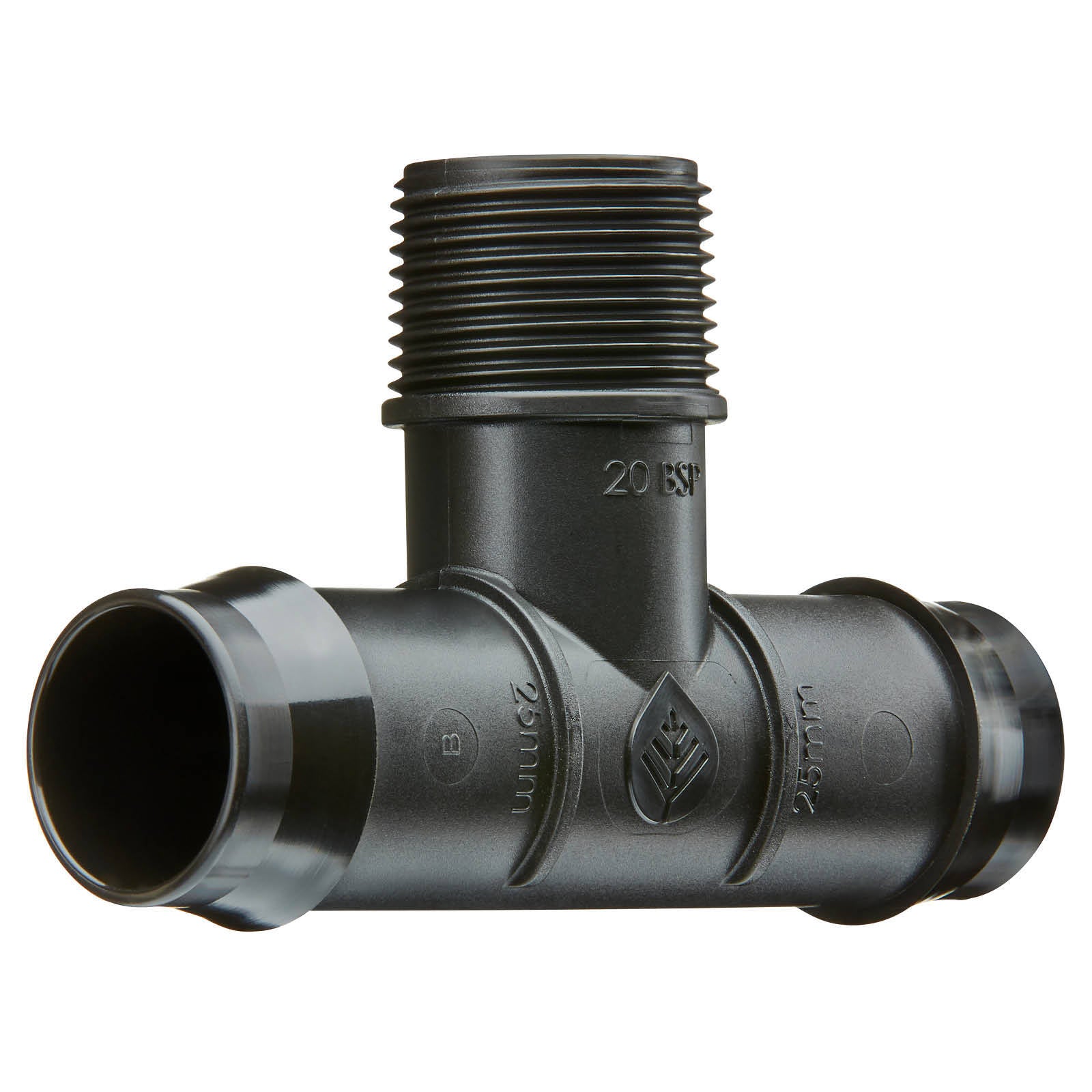 Pope 25mm Barbed x 20mm Male BSP Threaded Tee