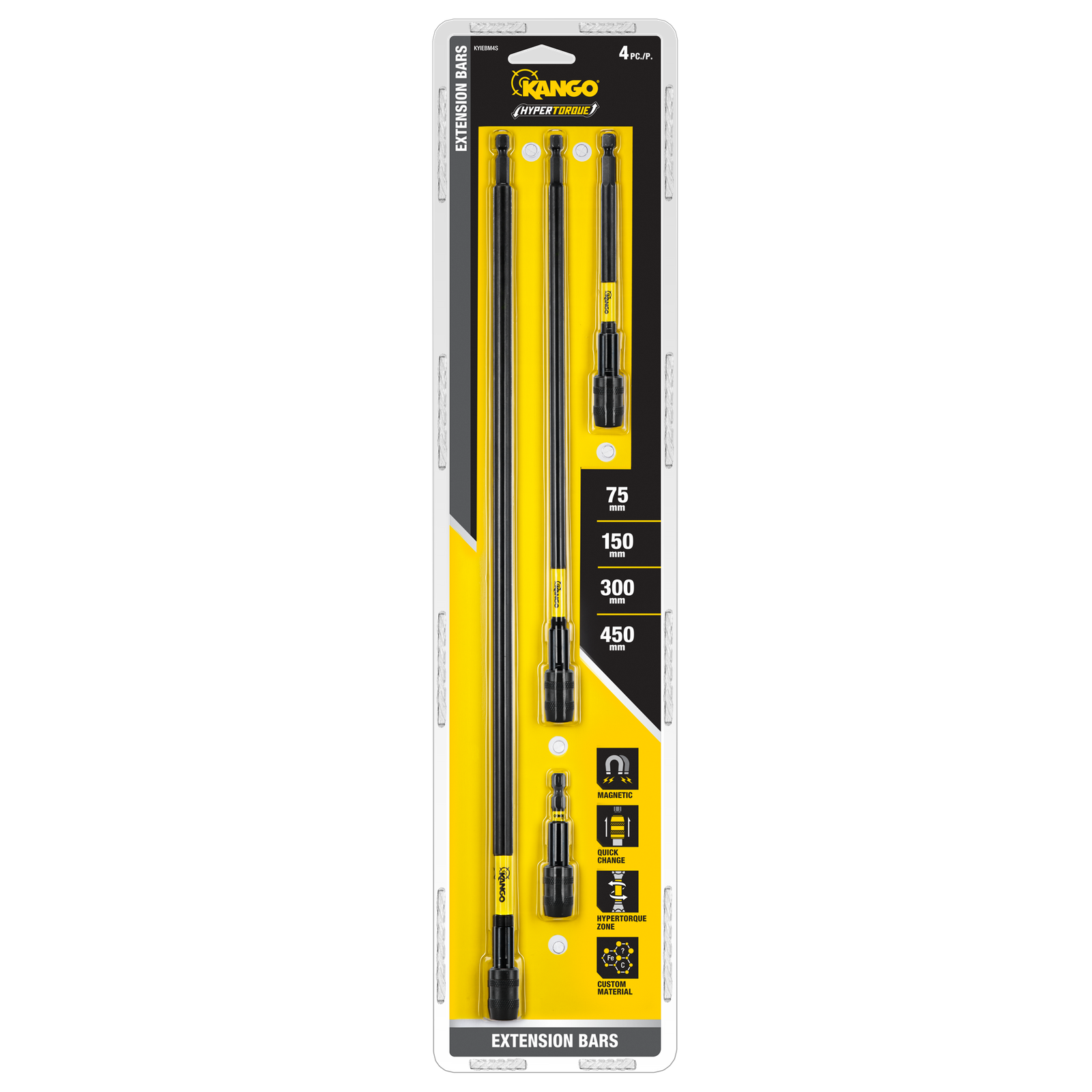 Kango HyperTorque 4-Piece Impact Extension Bar Set 75-450mm KYIEBM4S