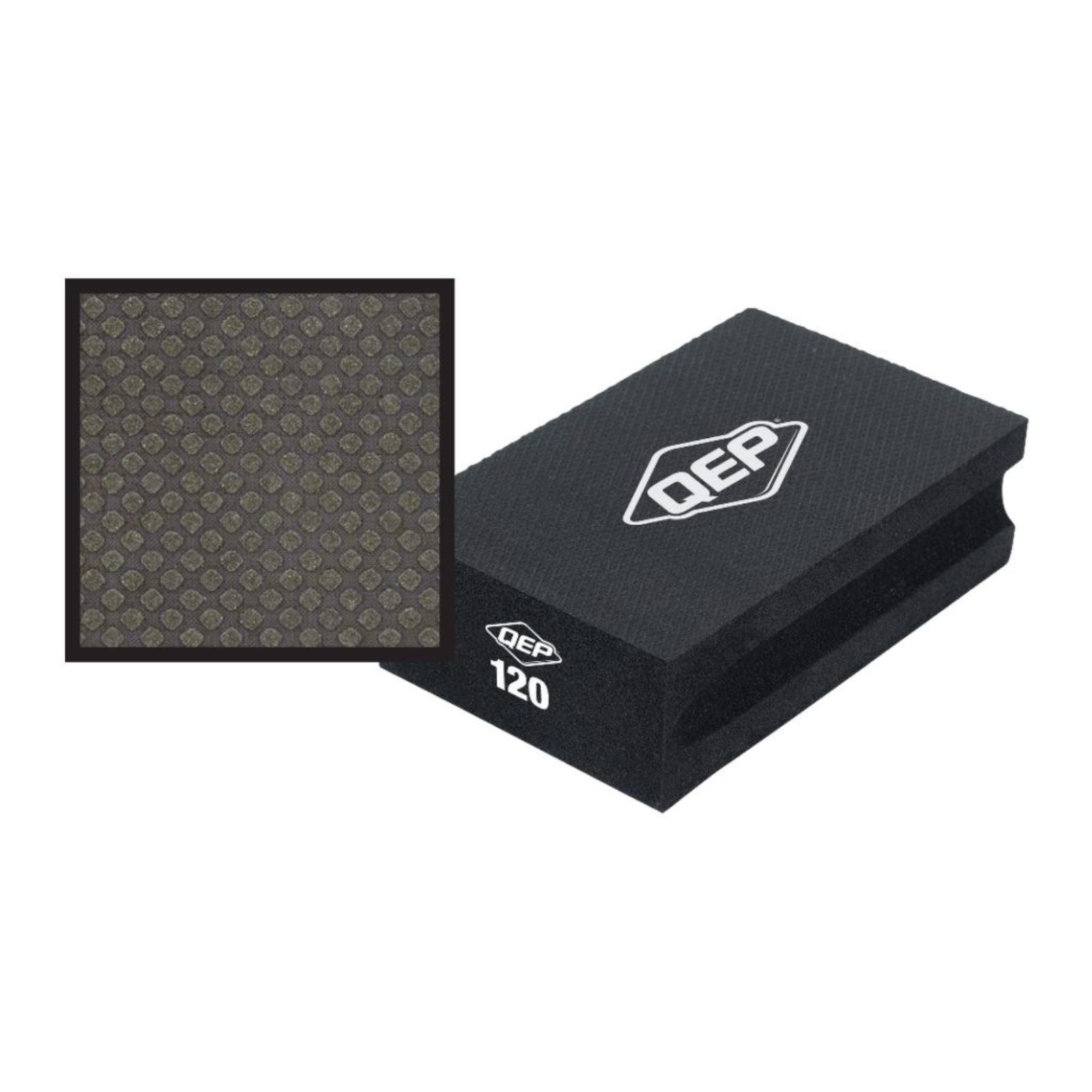 QEP Diamond Sanding Block 120 Grit, Wet and Dry, for Tile Stone Granite Glass