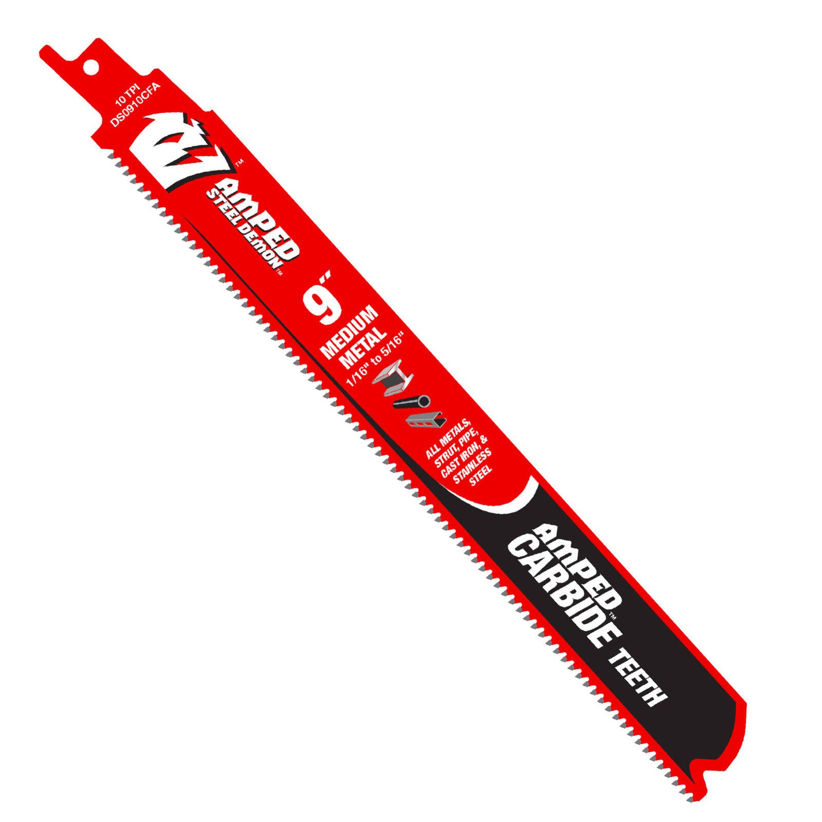 Diablo 9" Steel Demon 10TPI Carbide Reciprocating Saw Blade for Medium Metal