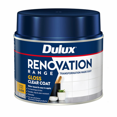 Dulux Renovation Range Top Coat 1L Clear Gloss