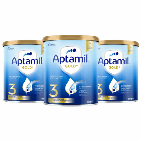 Aptamil Gold+ Stage 3 Toddler Formula 1 Year+ 3 x 900g