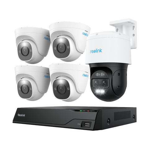 Reolink NVR 12MP Kit with 8 Channels and 4 x Dome Camera 1 x PoE TrackMix Dual Lens Camera NVS8-12MD41TMP