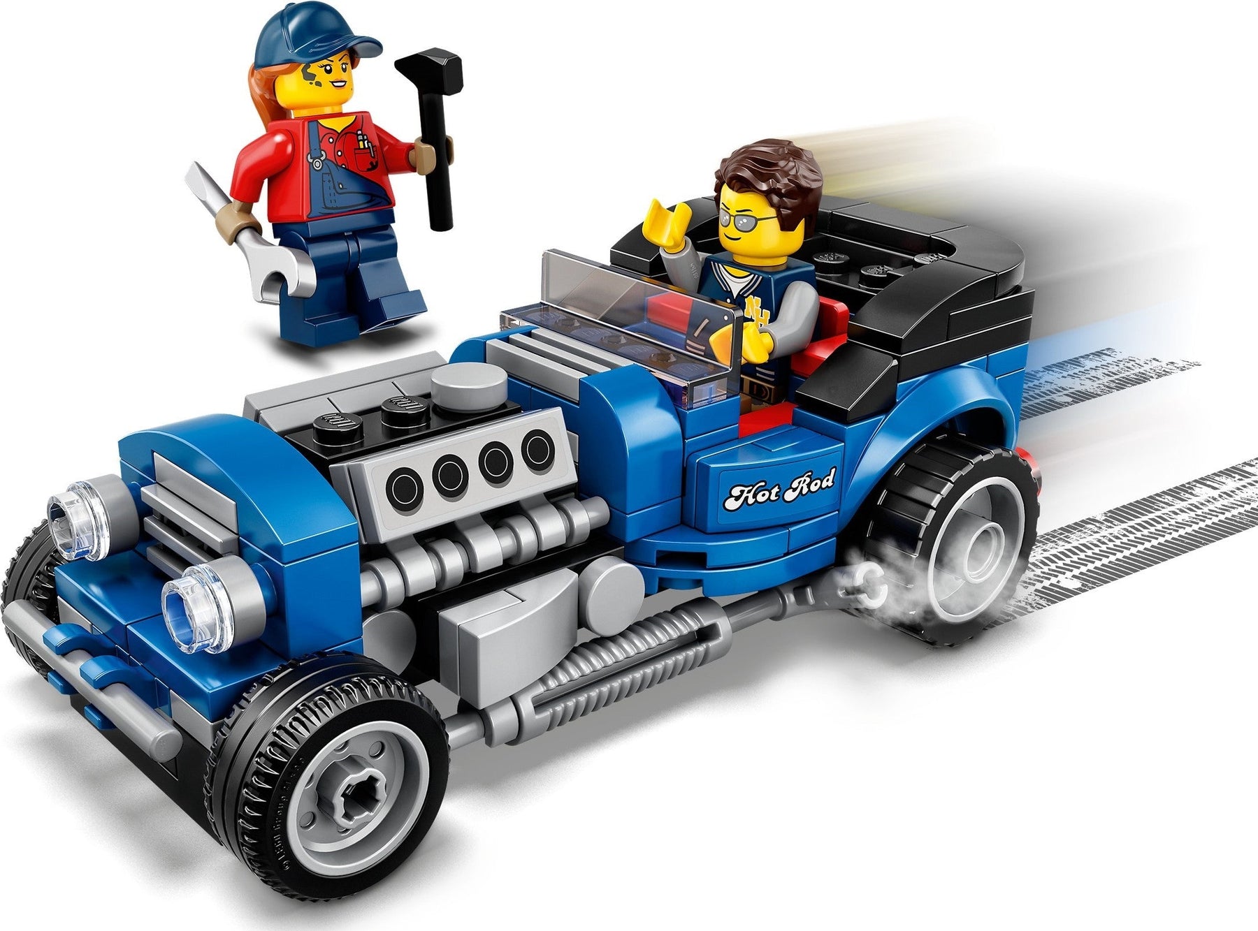 LEGO 40409 Blue Fury Hot Rod - Mini Replica with Minifigures - SuperSaverAU - view 2