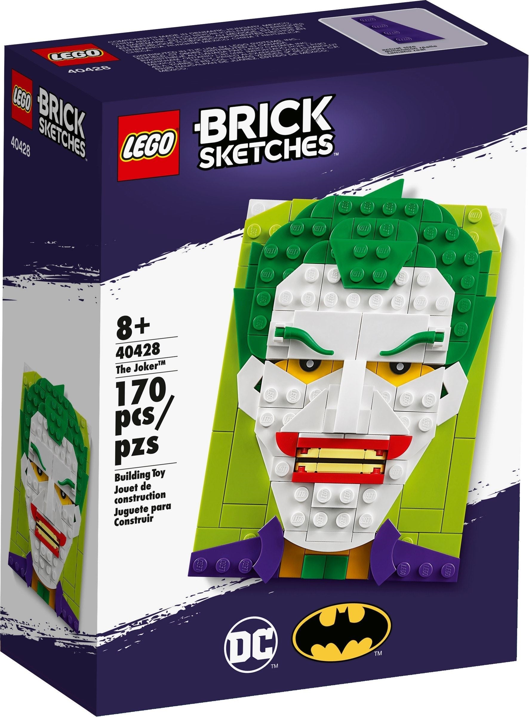 LEGO 40428 The Joker Brick Sketches Portrait - SuperSaverAU - view 1