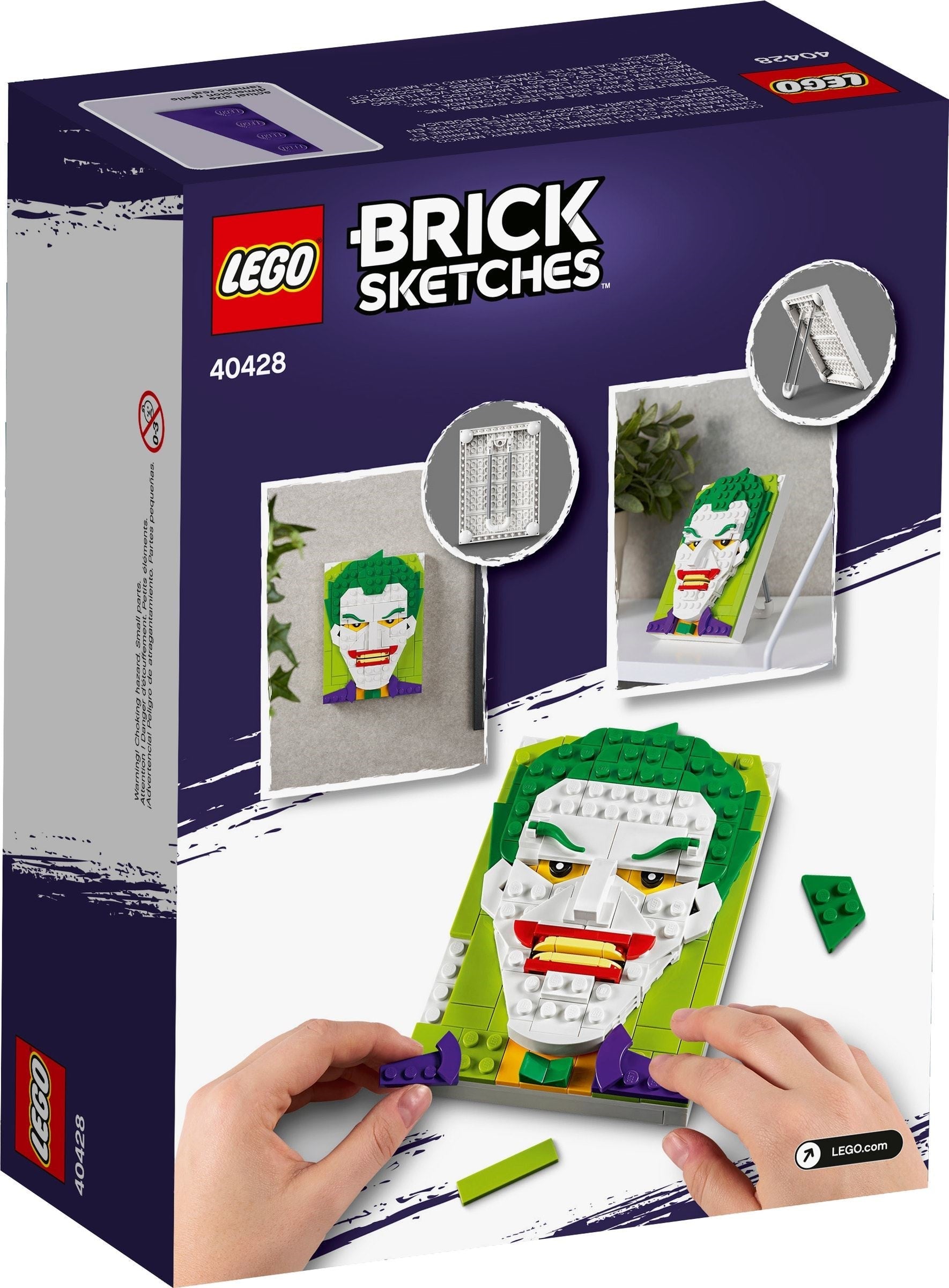 LEGO 40428 The Joker Brick Sketches Portrait - SuperSaverAU - view 4