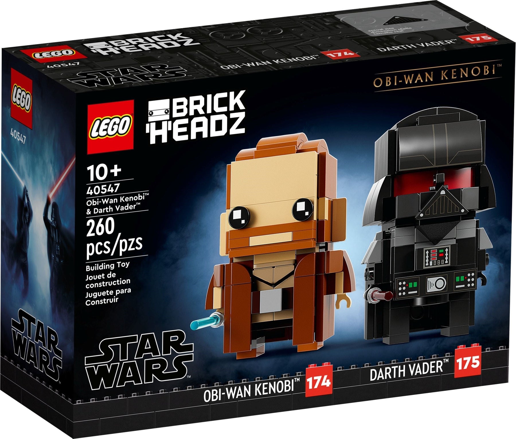 LEGO 40547 Obi-Wan Kenobi & Darth Vader BrickHeadz - SuperSaverAU - view 1