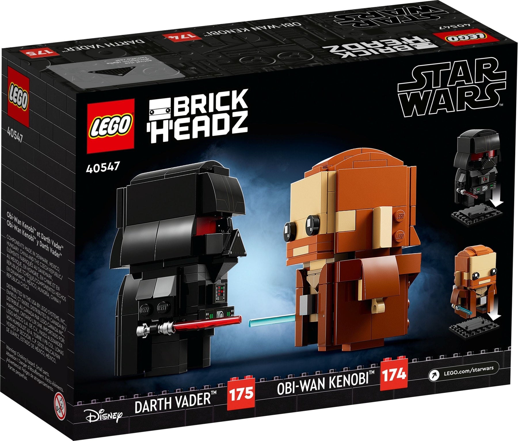 LEGO 40547 Obi-Wan Kenobi & Darth Vader BrickHeadz - SuperSaverAU - view 6