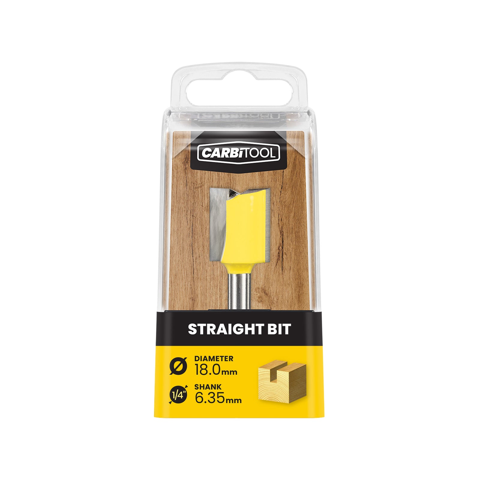 Carbitool 18.0mm TCT Straight Router Bit, Double Flute