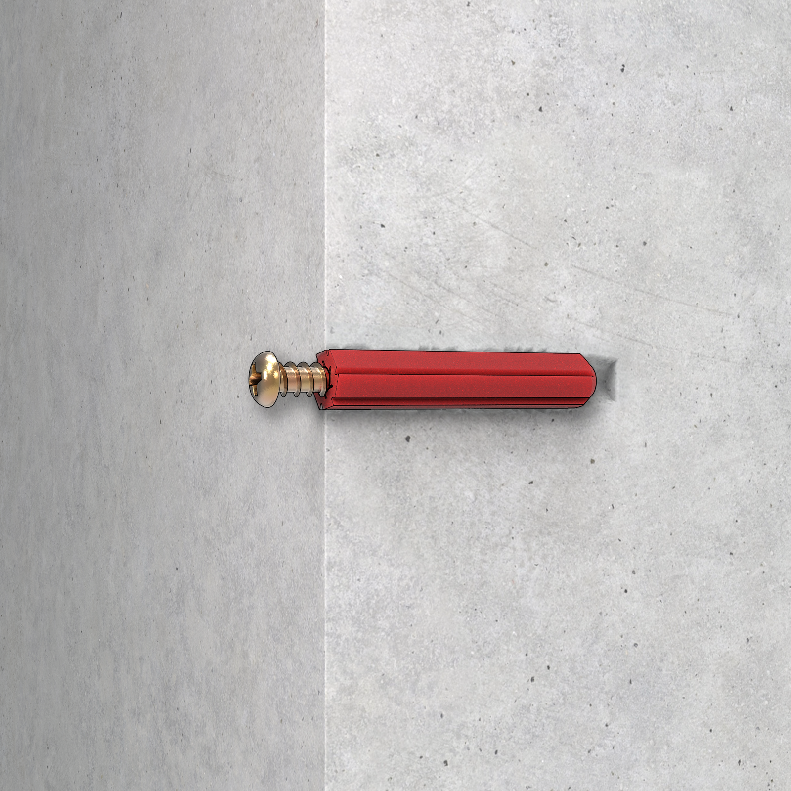Ramset 6 x 25mm Red Plastic Wall Plugs - 100 Pack