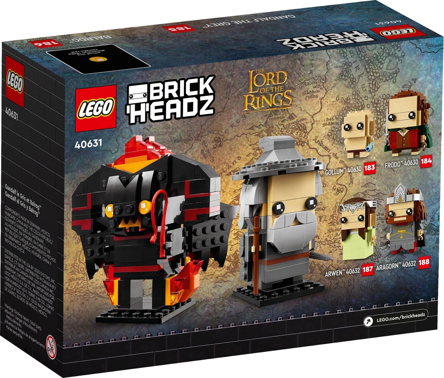 LEGO 40631 Gandalf the Grey™ & Balrog™ Brickheadz,Lord of the Rings- Auzzi Store
