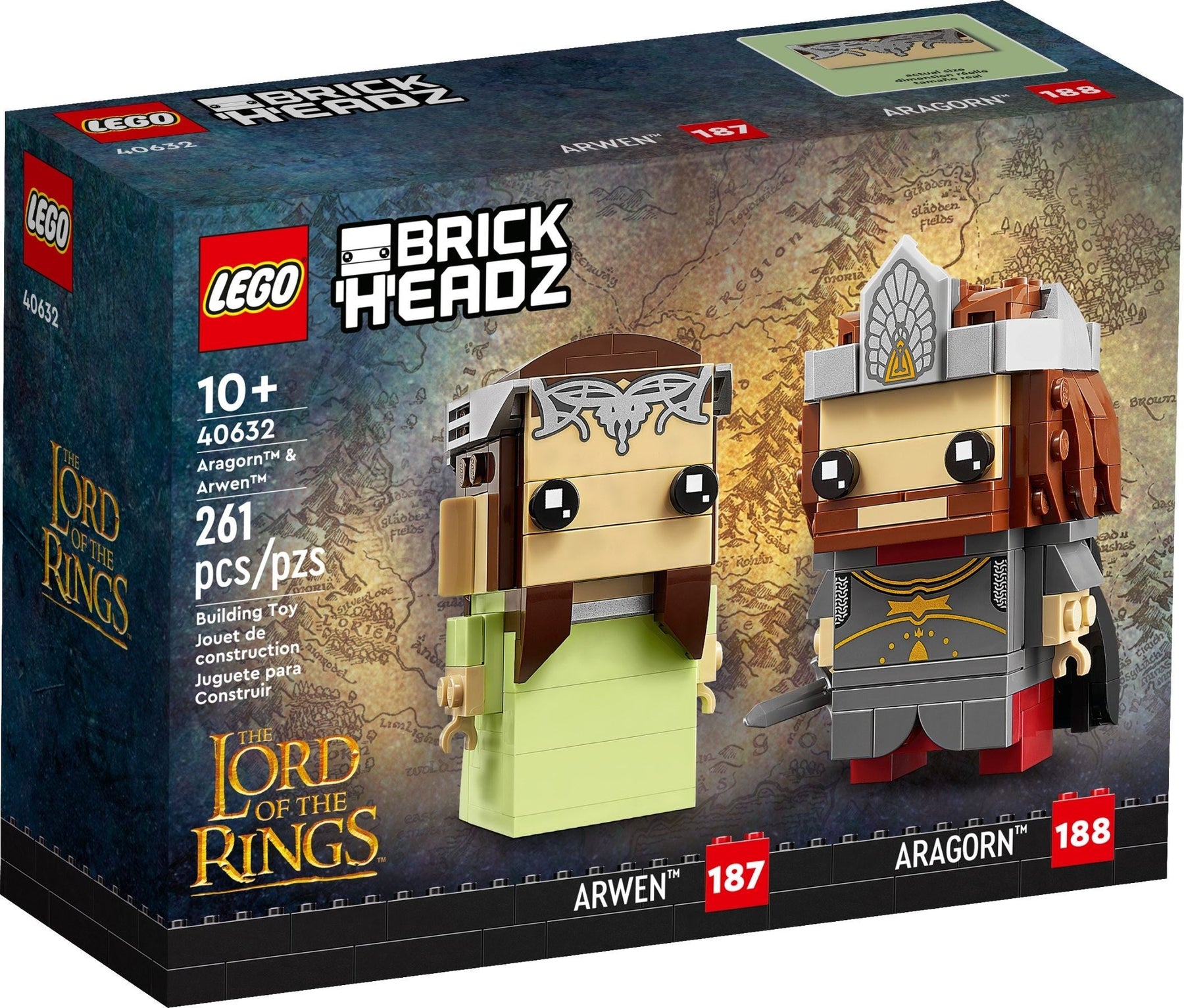 LEGO 40632 Aragorn™ & Arwen™ Brickheadz,Lord of the Rings- Auzzi Store