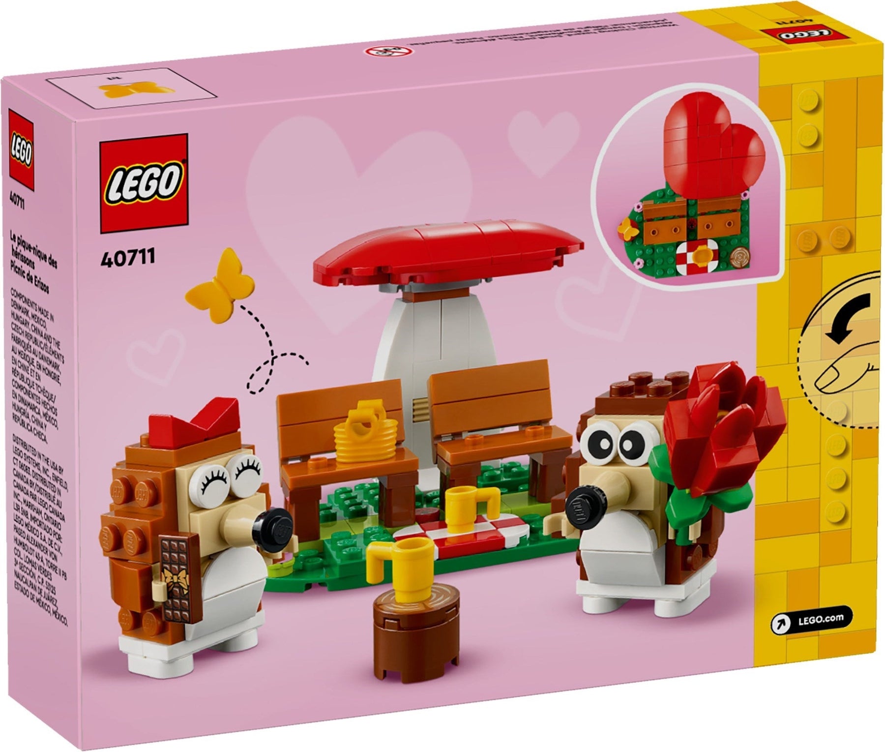 LEGO Seasonal Hedgehog Picnic Date 40711 - Perfect Valentine Gift - SuperSaverAU - view 2