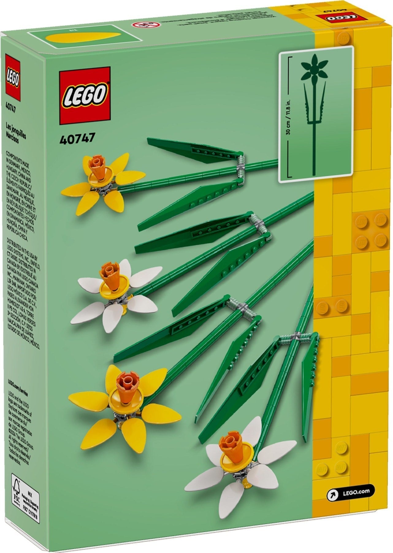 LEGO Iconic Daffodils 40747 - Flower Display Home Decoration - SuperSaverAU - view 2
