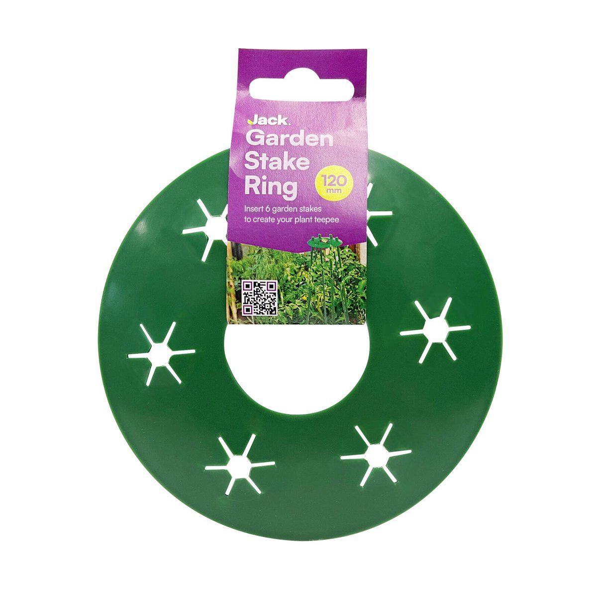 Jack 120mm Garden Stake Teepee Ring, Plant Support