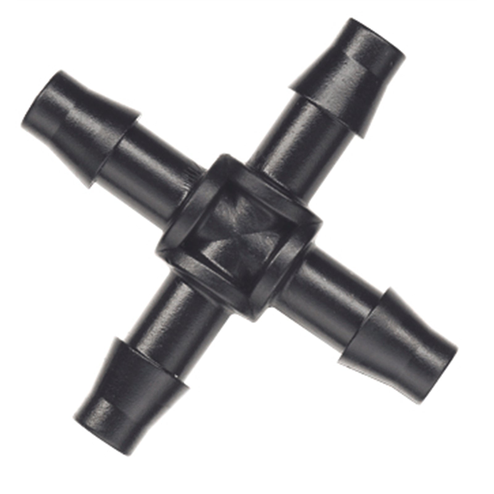 Pope 4mm Barbed Cross 10 Pack - Black Above-Ground Drip Irrigation Fitting
