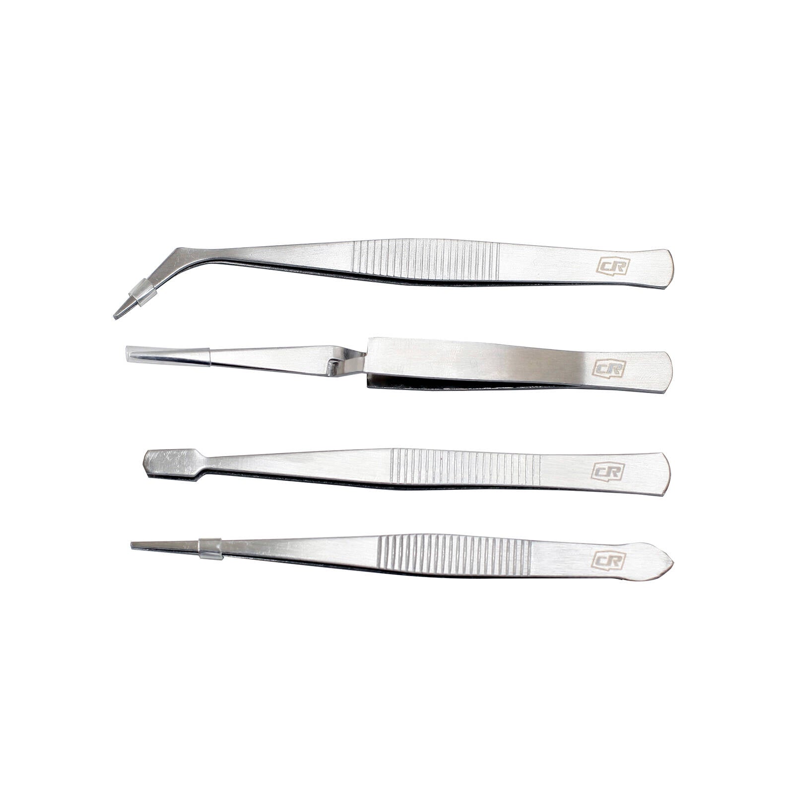 Craftright 4 Piece Tweezers Set for Precision & Hobby Work
