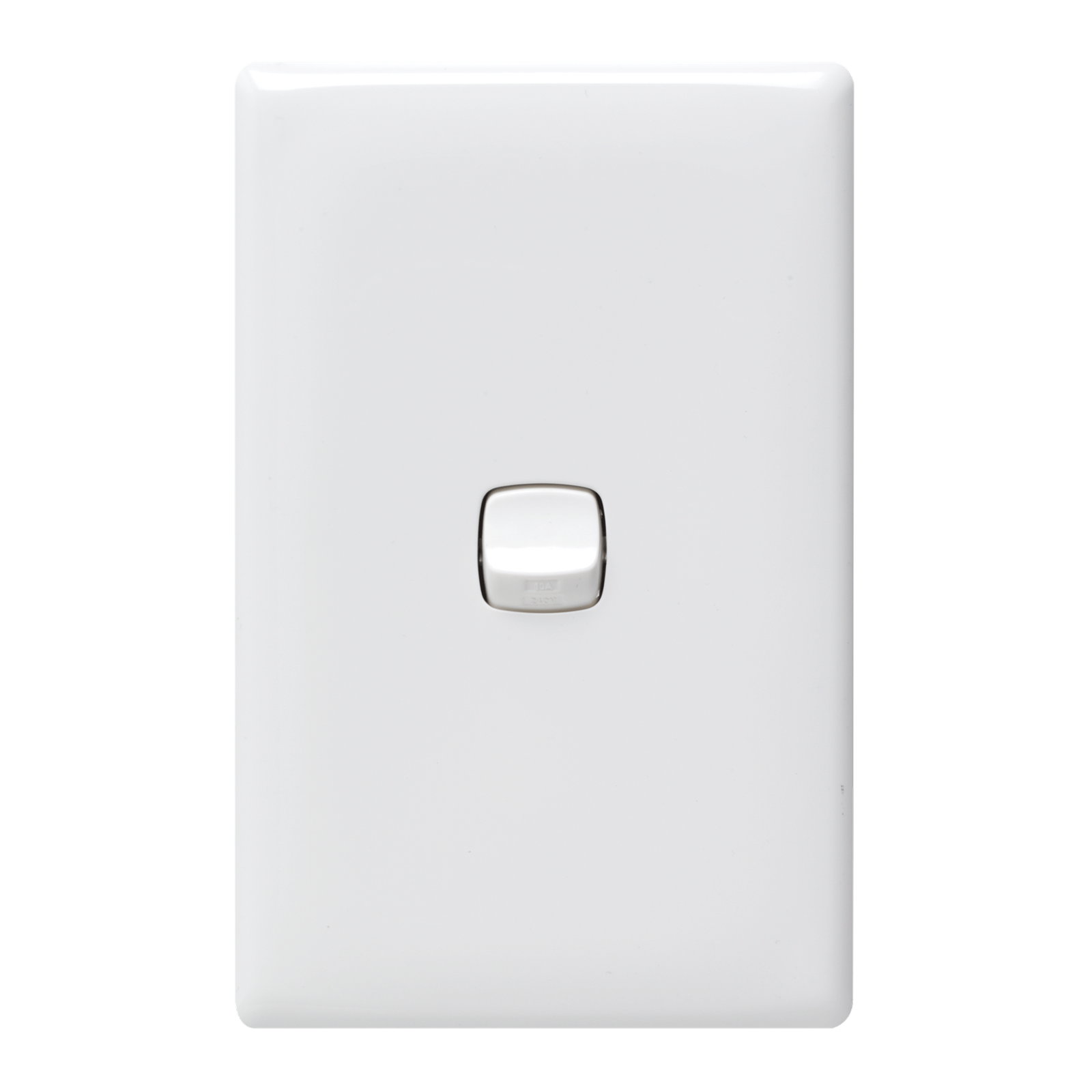 HPM Linea 1 Gang Wall Switch, White, 240V, Slim ABS Indoor, CDLN770/1WEWE