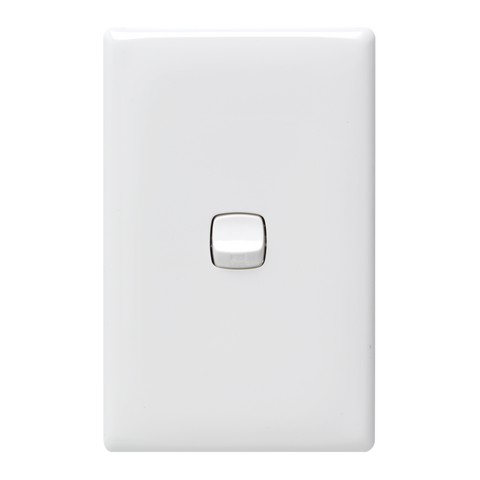 HPM Linea 1 Gang Wall Switch, White, 240V, Slim ABS Indoor, CDLN770/1WEWE