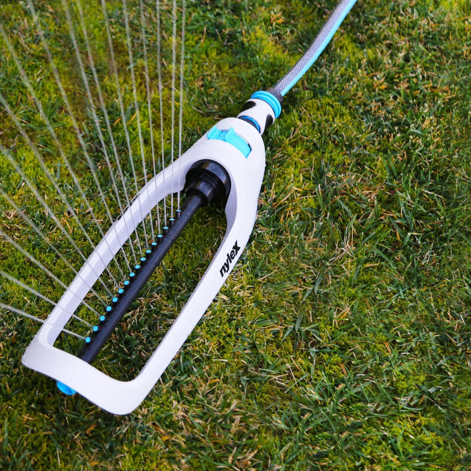 Nylex Oscillating Sprinkler Barrel - 260m Coverage, 16 Nozzles, ABS Plastic 400-600kPa