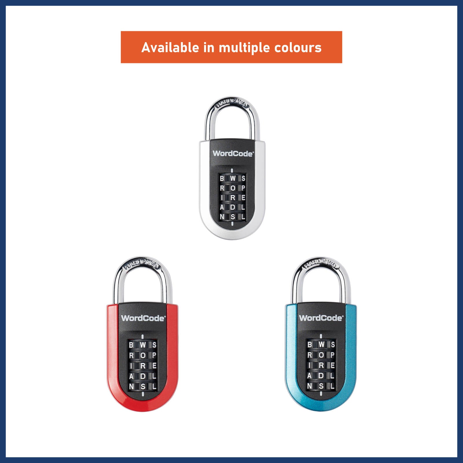 Wordcode 43 x 92mm Steel Vertilock 5 Dial Stacker Combination Padlock