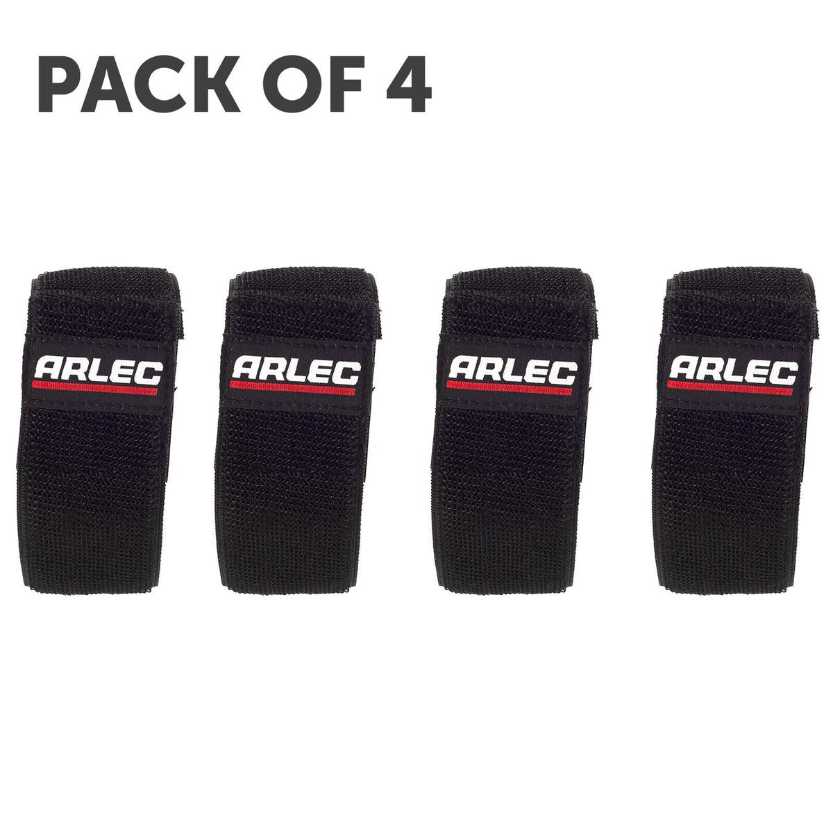 Arlec Charger Cable Strap Pack of 4 - 400mm x 50mm x 10mm - Black - Durable Velcro - SuperSaverAU - view 2