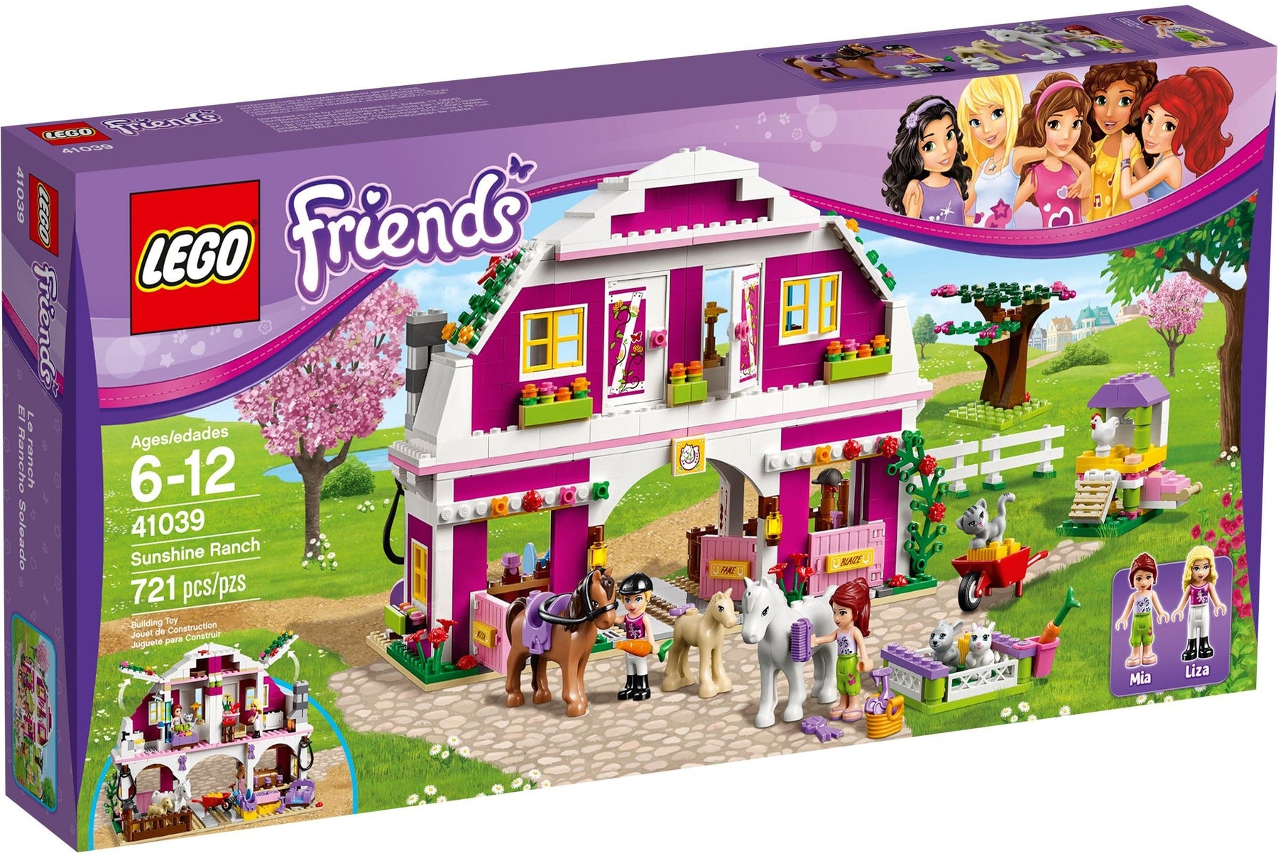 LEGO 41039 Sunshine Ranch Horseback Riding Playset with Mia & Liza - SuperSaverAU - view 1