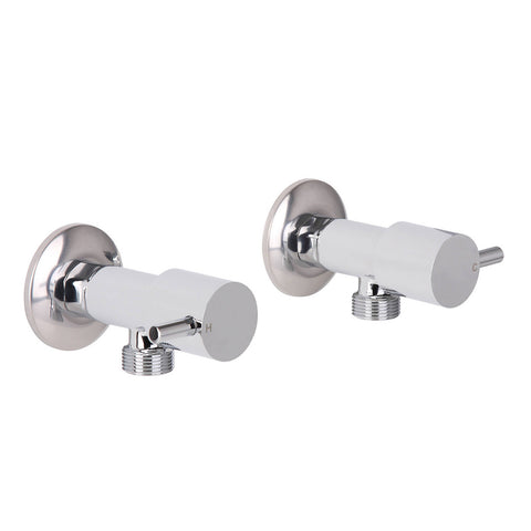 Mondella Resonance Chrome 1/4 Turn Pin Lever Washing Machine Set, Brass