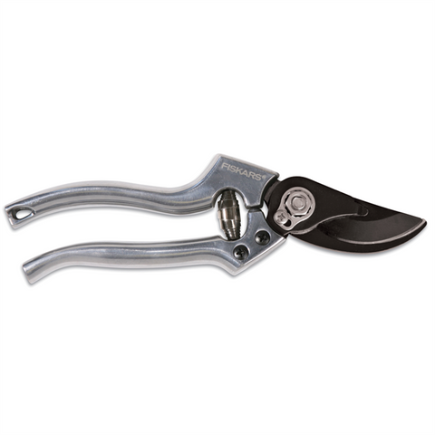 Fiskars Large Aluminium Bypass Pruner, 26mm Cut, 70mm Steel Blade, Corrosion-Resistant, Snap Lock