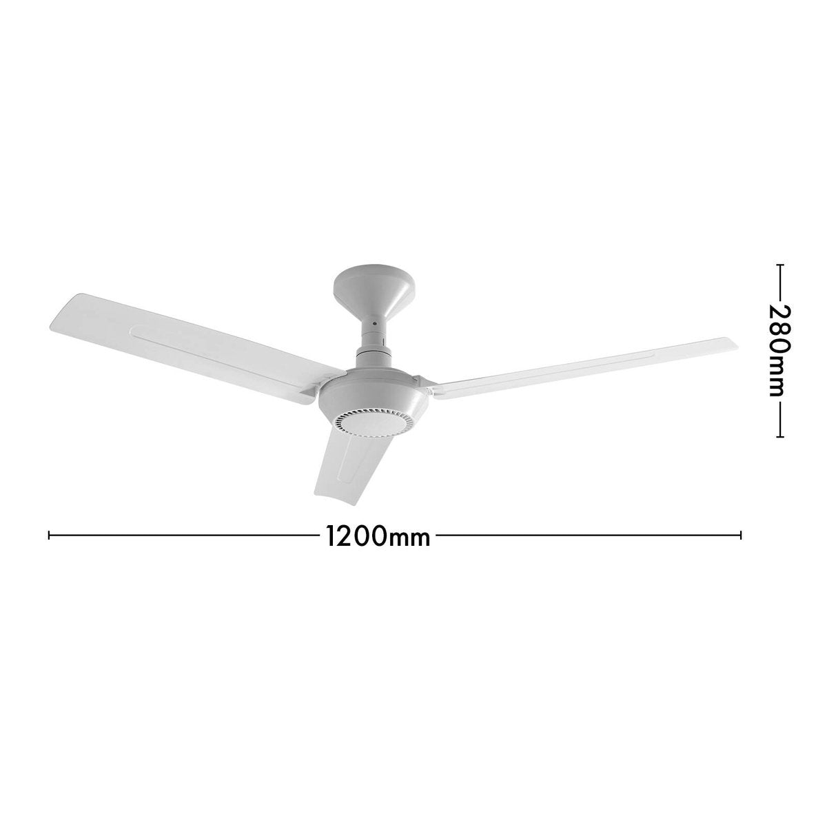 Arlec 1200mm White 3 Blade Indoor Ceiling Fan CSF120C
