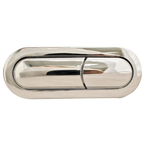 Fluidmaster Dual Flush Cistern Button 100x30mm Chrome Plastic Durable - SuperSaverAU - view 1