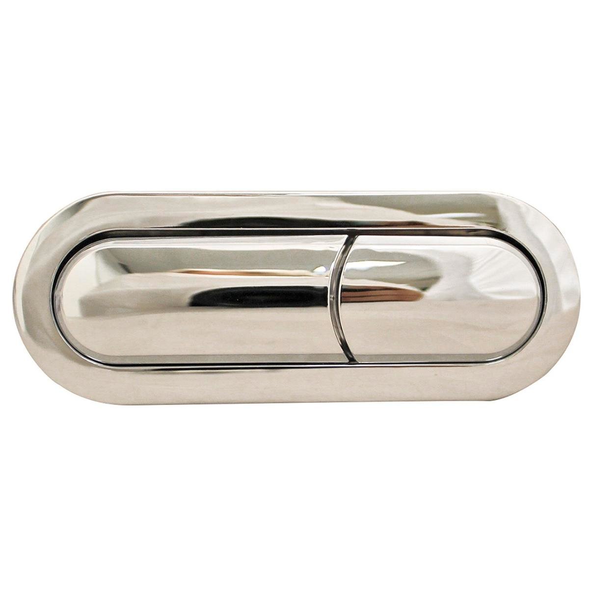 Fluidmaster 100 x 30mm Chrome Dual Flush Cistern Button