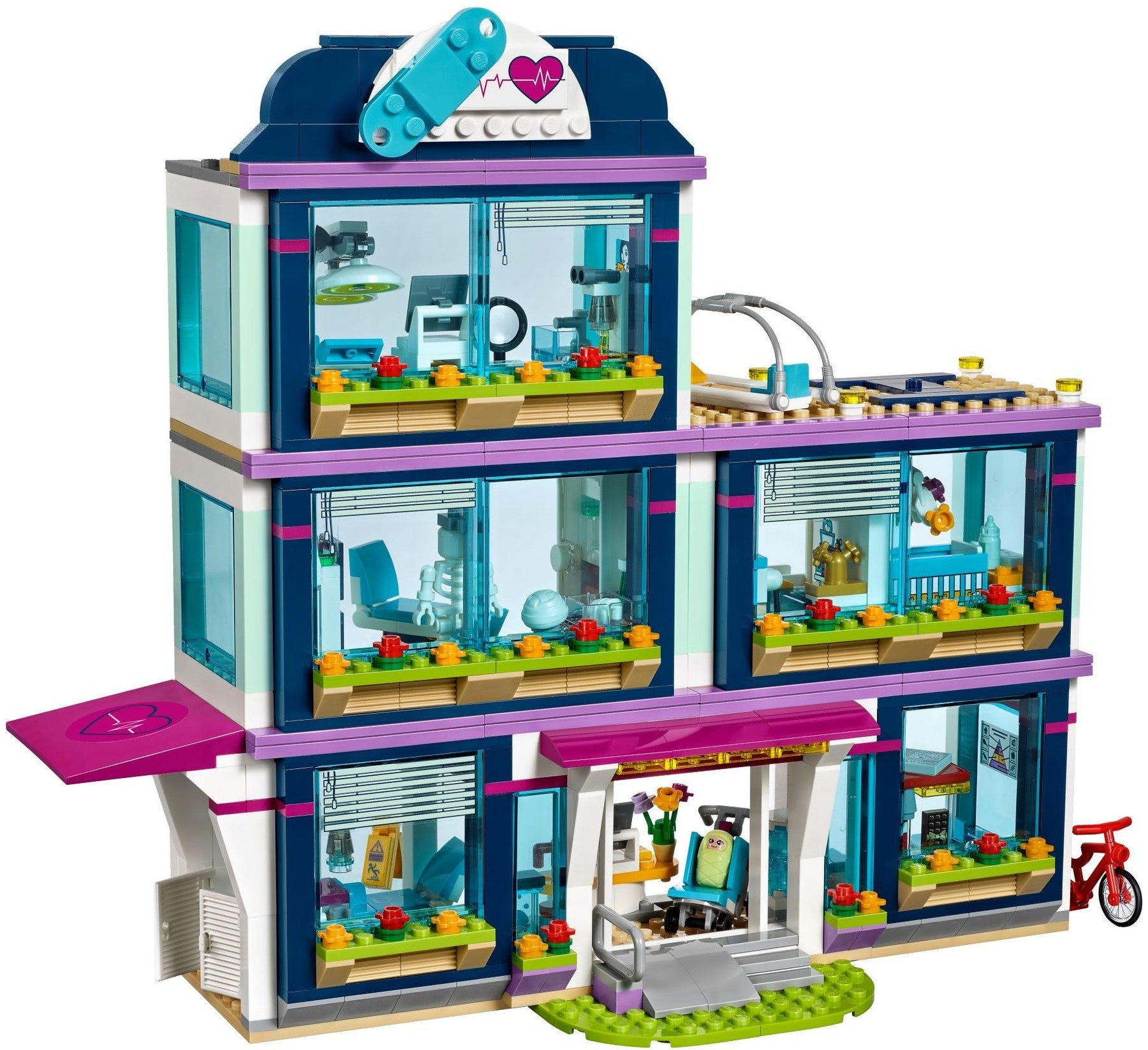LEGO 41318 Heartlake Hospital: Doctor Playset with Ambulance & Helicopter - SuperSaverAU - view 3