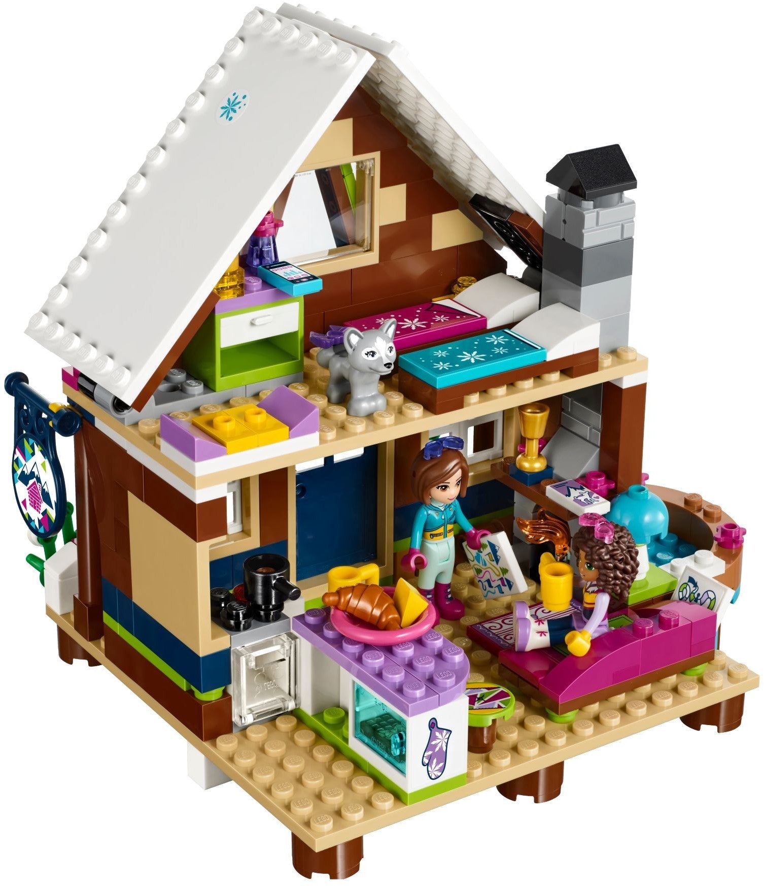 LEGO 41323 Snow Resort Chalet with Hot Tub & Snowmobile - SuperSaverAU - view 4
