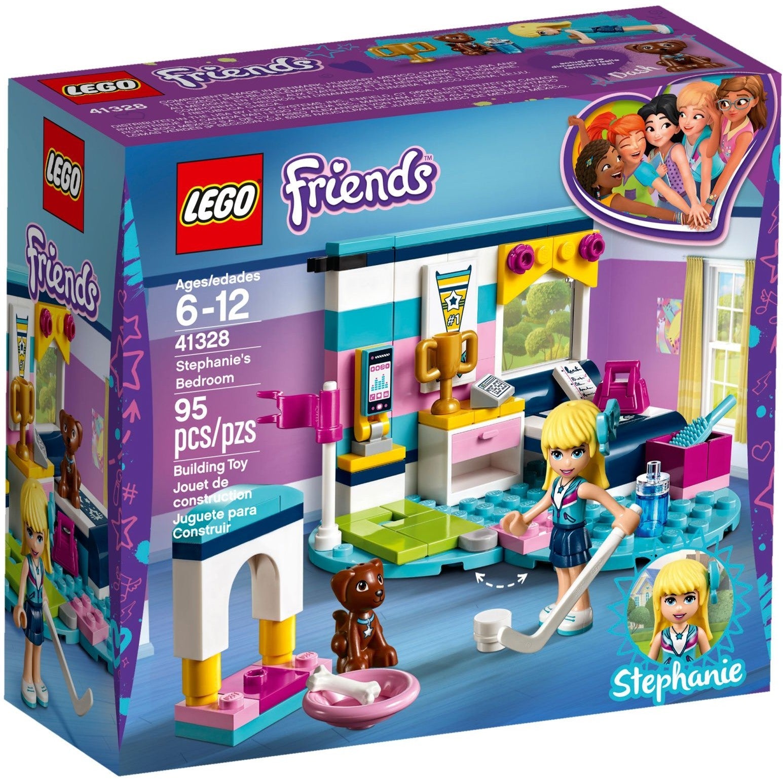 LEGO 41328 Stephanie's Bedroom Playset with Mini Golf and Puppy - SuperSaverAU - view 1