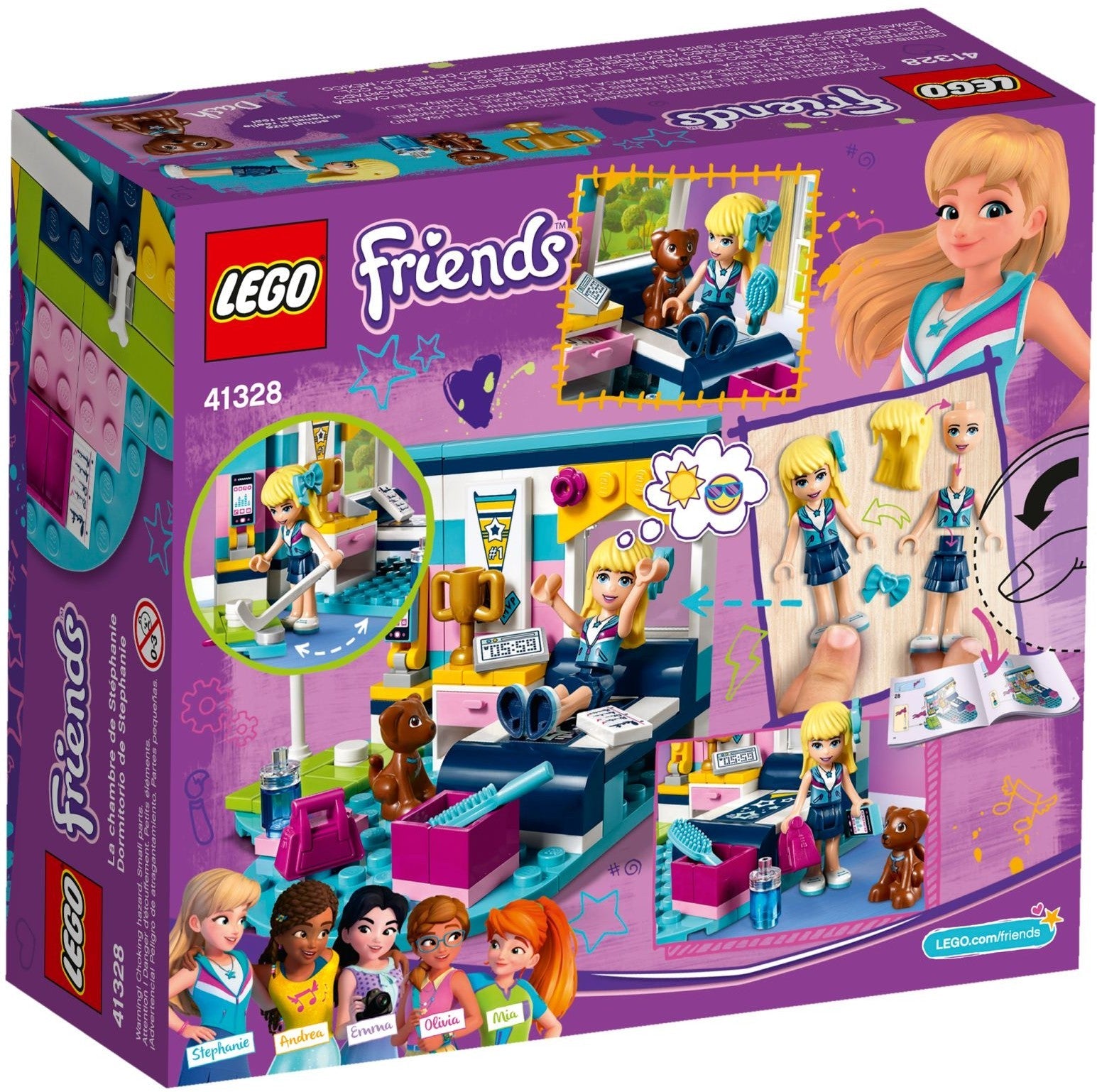LEGO 41328 Stephanie's Bedroom Playset with Mini Golf and Puppy - SuperSaverAU - view 2