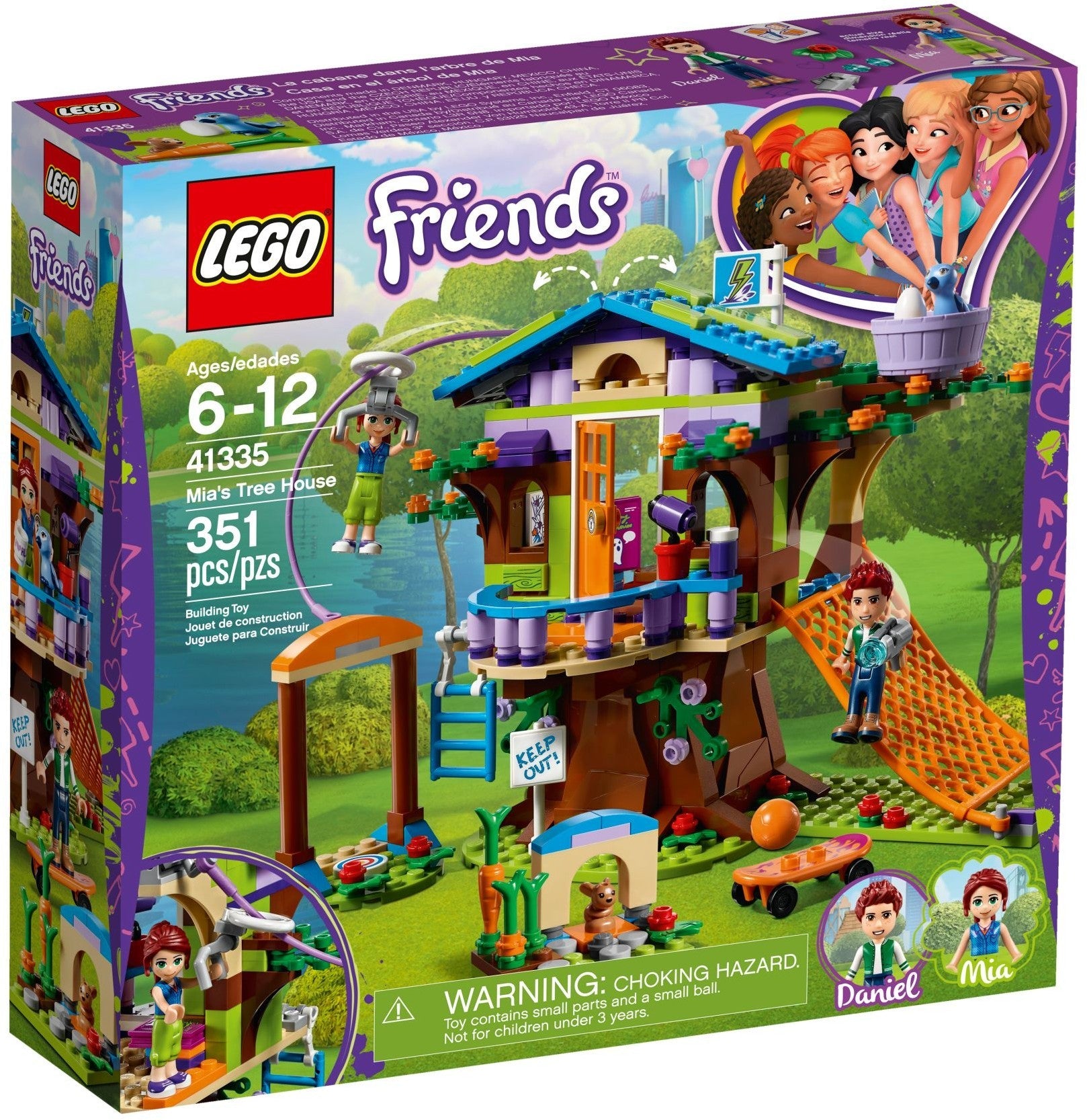 LEGO 41335 Mia's Tree House Playset with Bunny House & Zip Line - SuperSaverAU - view 1