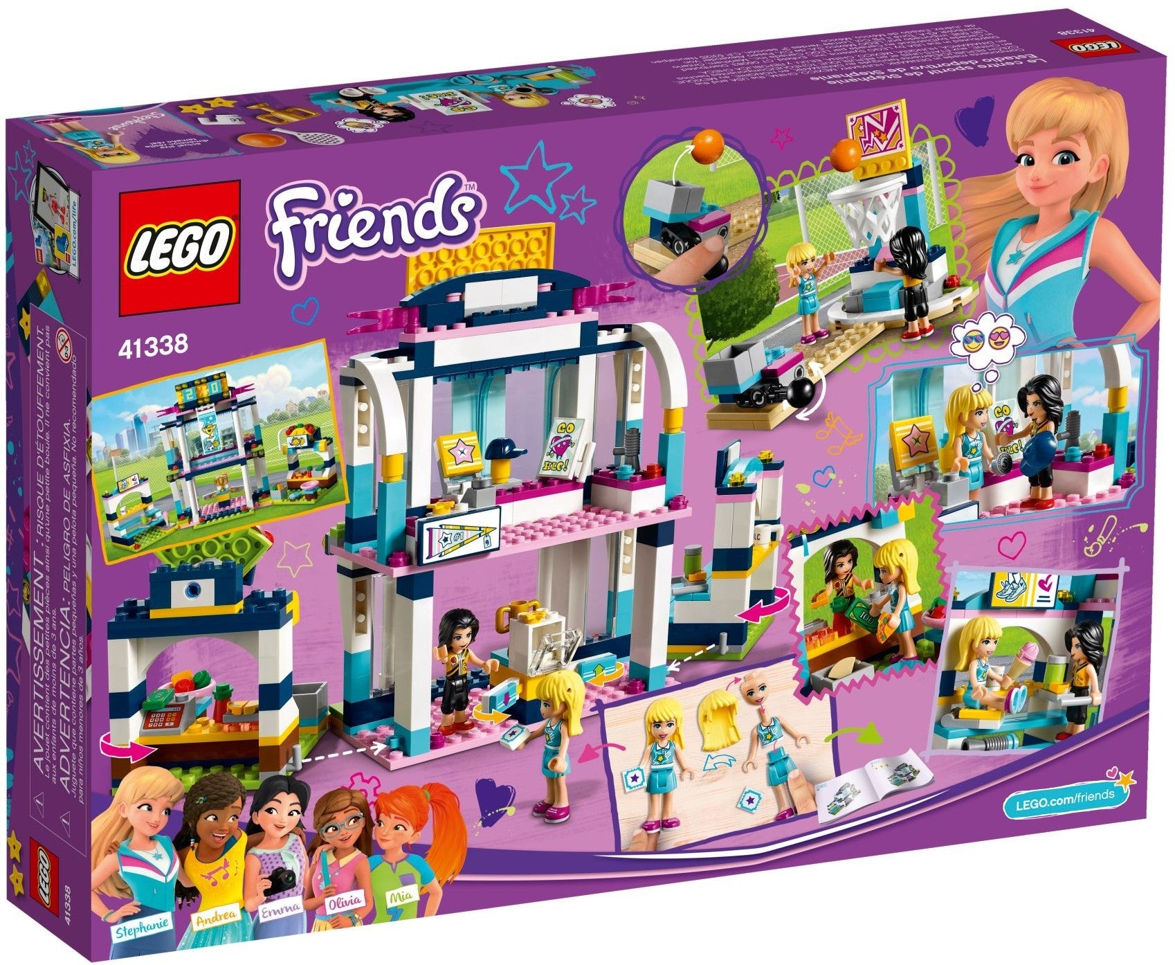 LEGO 41338 Stephanie's Sports Arena: Tennis, Basketball & Fun! - SuperSaverAU - view 2