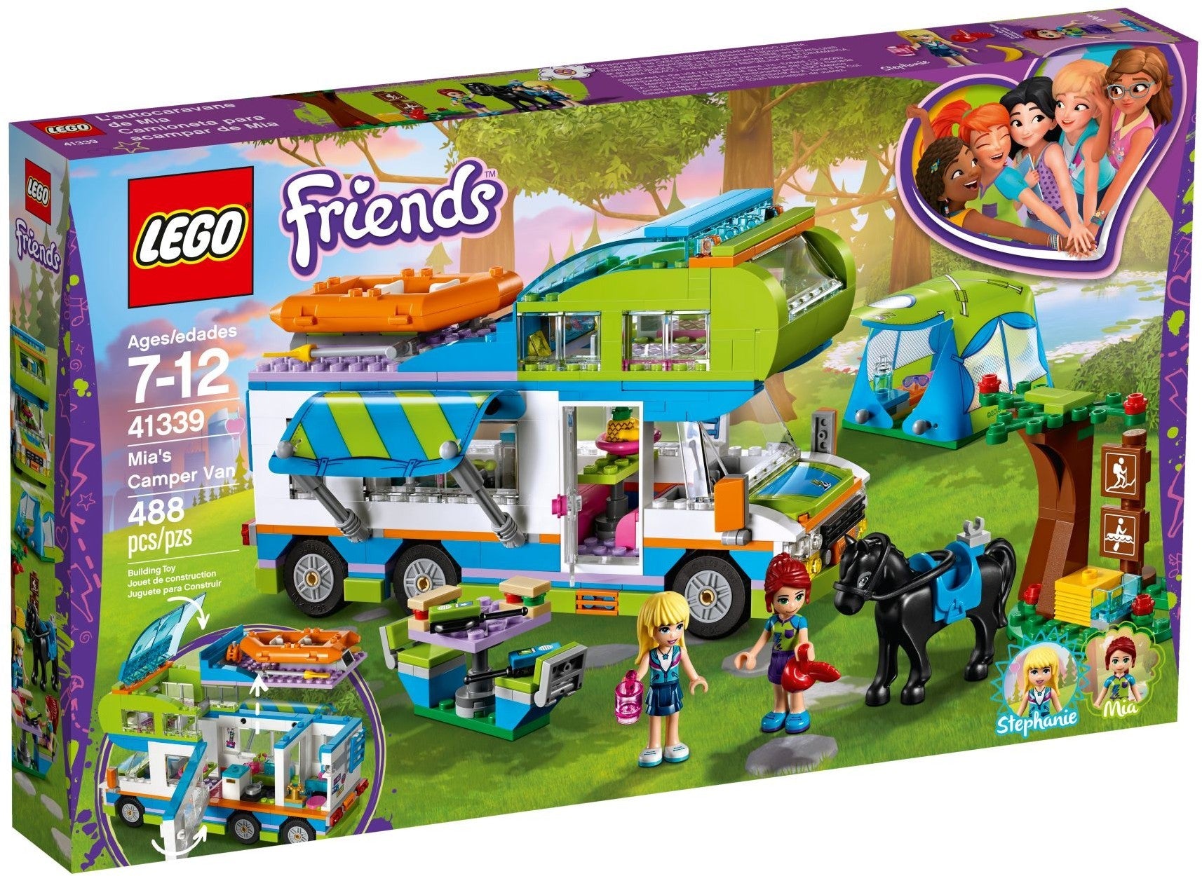 LEGO 41339 Mia's Camper Van: Camping Adventure with Horse & Accessories - SuperSaverAU - view 1