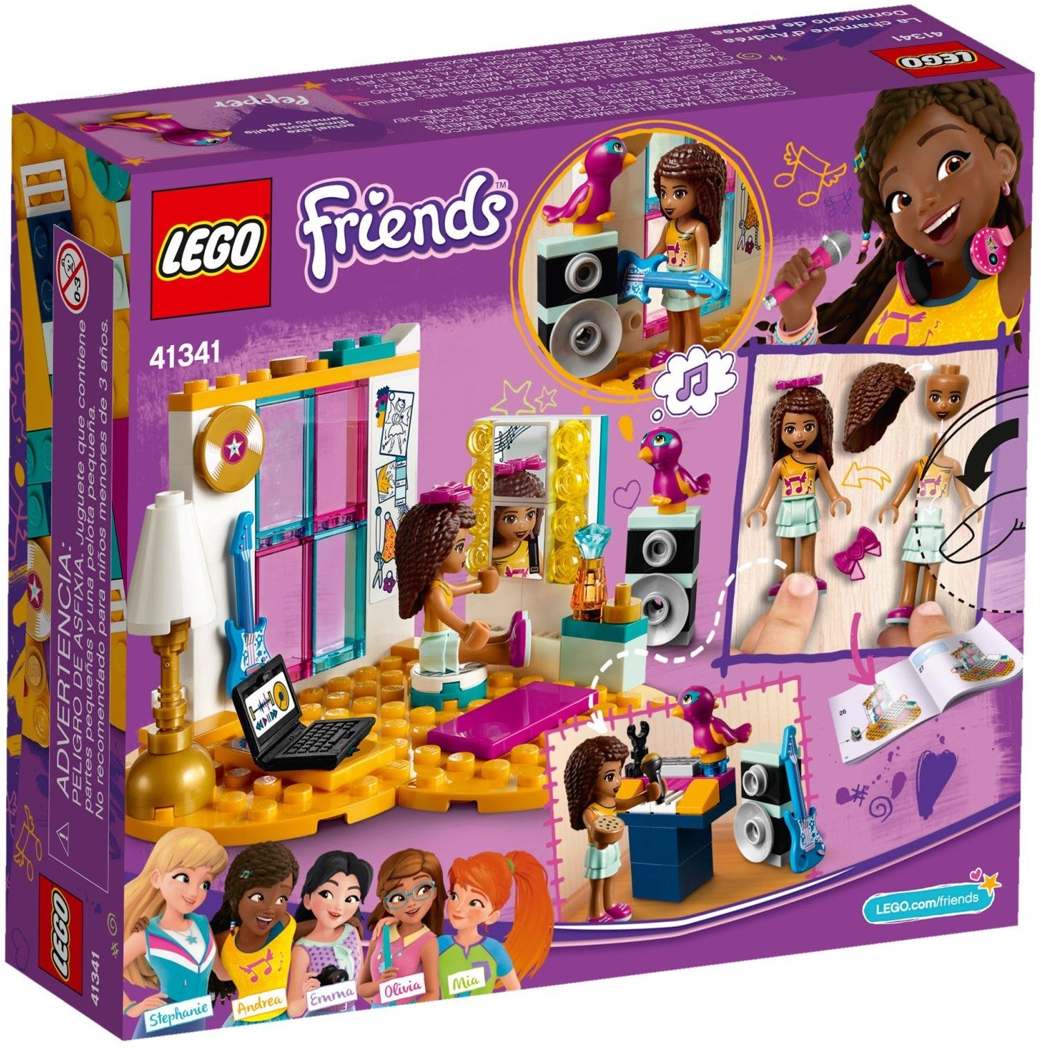LEGO 41341 Andrea's Bedroom Music Set & Heart-Shaped Base - SuperSaverAU - view 4