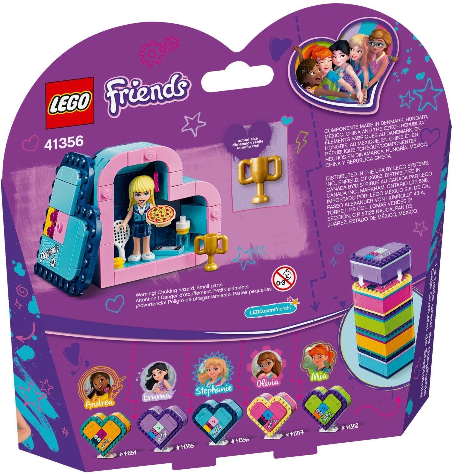 LEGO 41356 Stephanie's Heart Box - Tennis Playset - SuperSaverAU - view 4