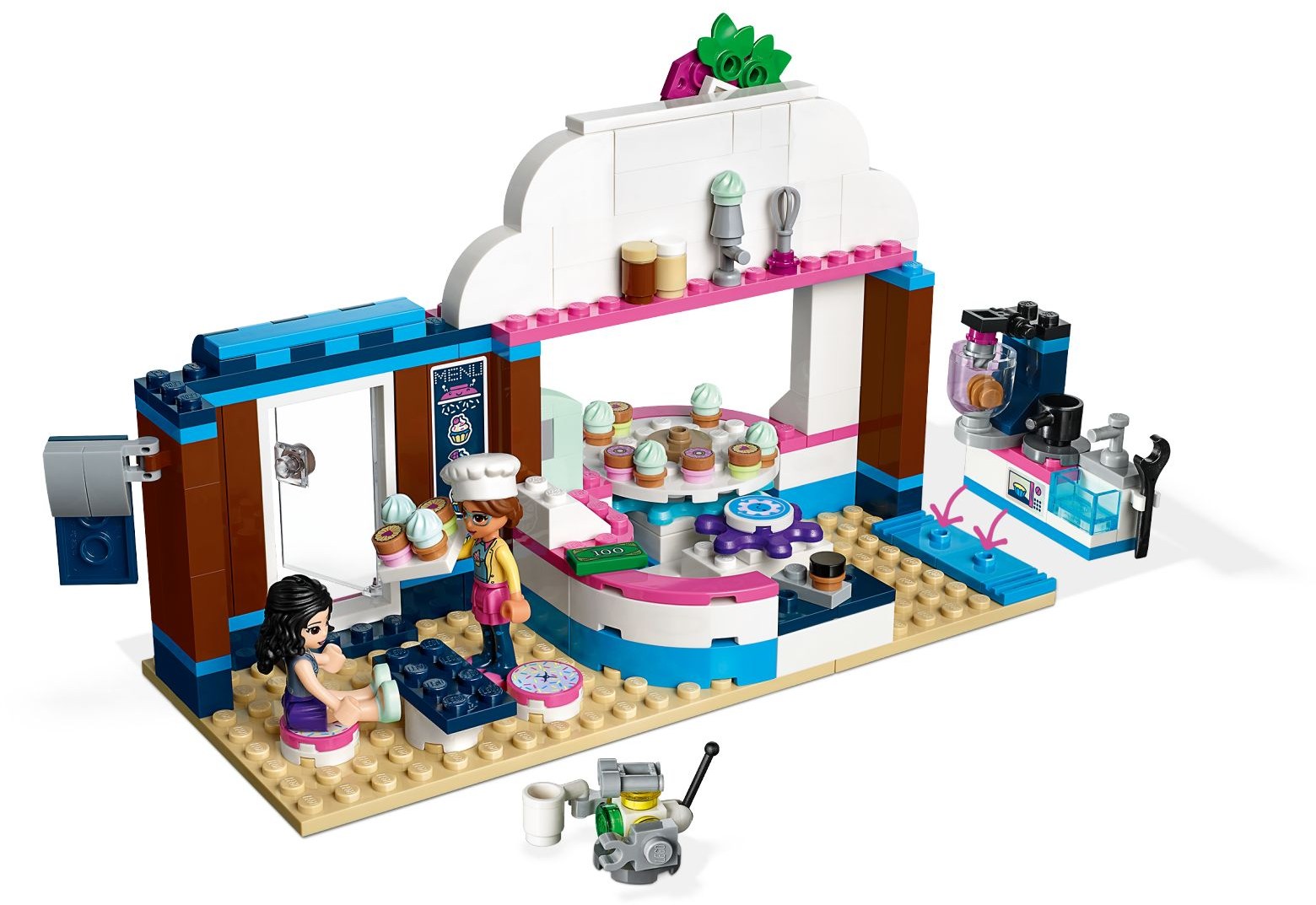 LEGO 41366 Olivia's Cupcake Cafe: Baking Fun with Emma & Robot Zobo - SuperSaverAU - view 6