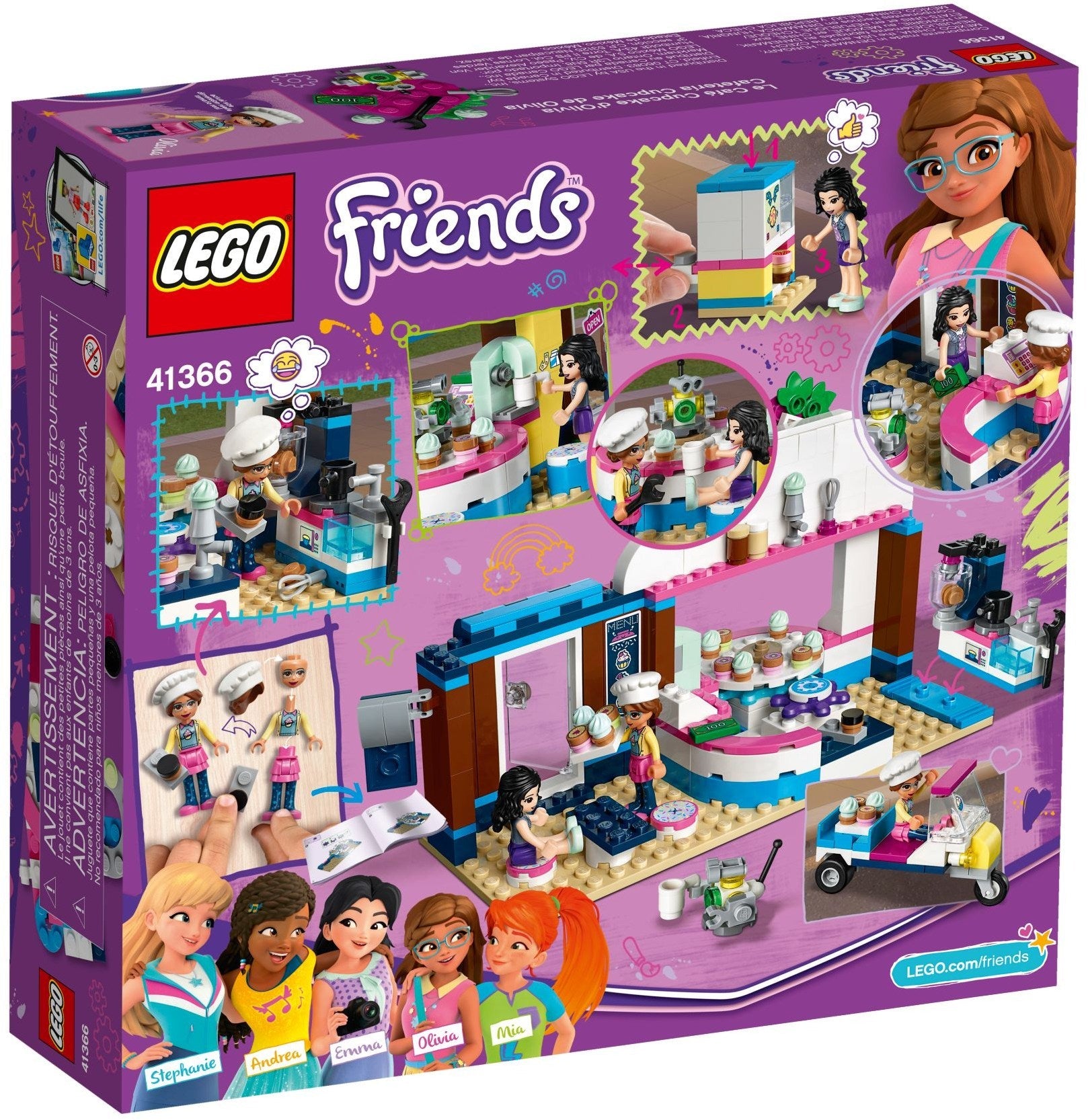 LEGO 41366 Olivia's Cupcake Cafe: Baking Fun with Emma & Robot Zobo - SuperSaverAU - view 7