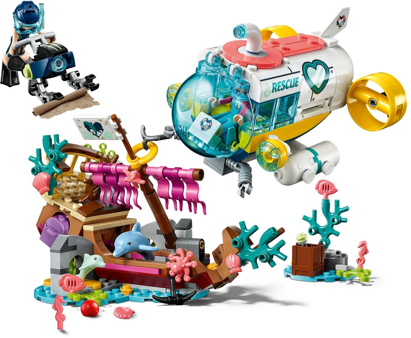 LEGO 41378 Dolphins Rescue Mission Set - SuperSaverAU - view 2