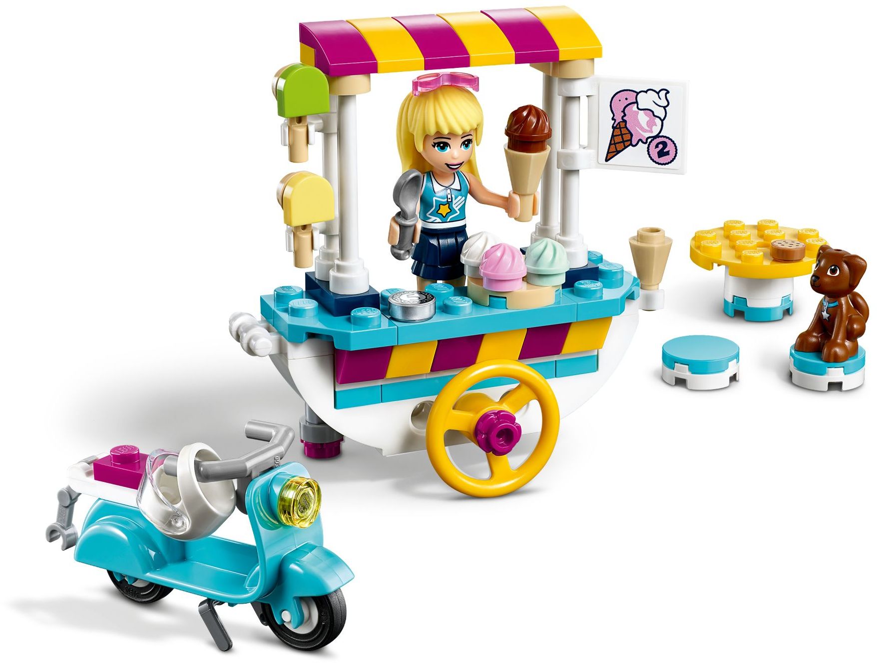 LEGO 41389 Ice Cream Cart Toy with Scooter & Stephanie Mini-doll - SuperSaverAU - view 2
