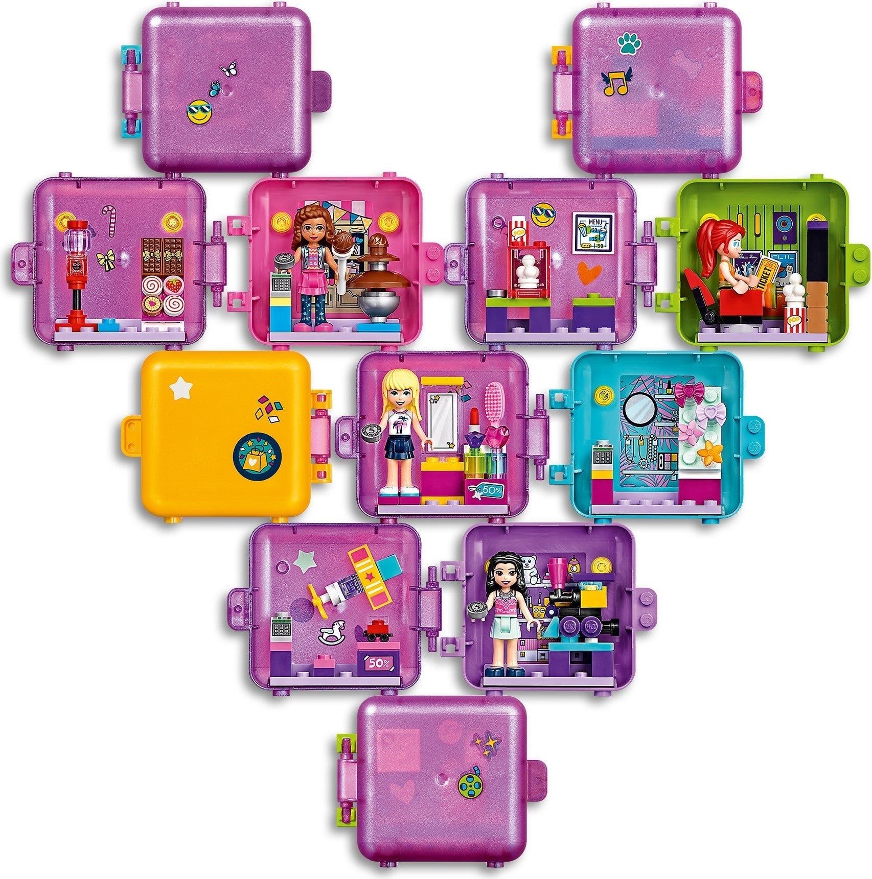 LEGO 41408 Mia's Movie Theater Play Cube: Portable Fun for Kids - SuperSaverAU - view 2