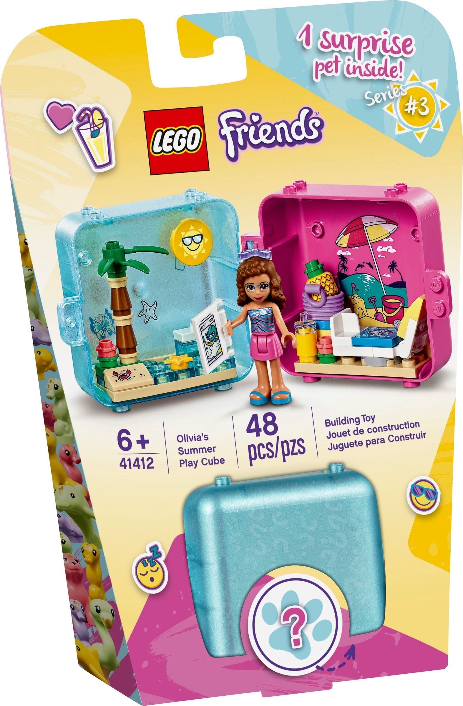 LEGO 41412 Olivia's Summer Play Cube: Beach Fun Travel Toy - SuperSaverAU - view 1