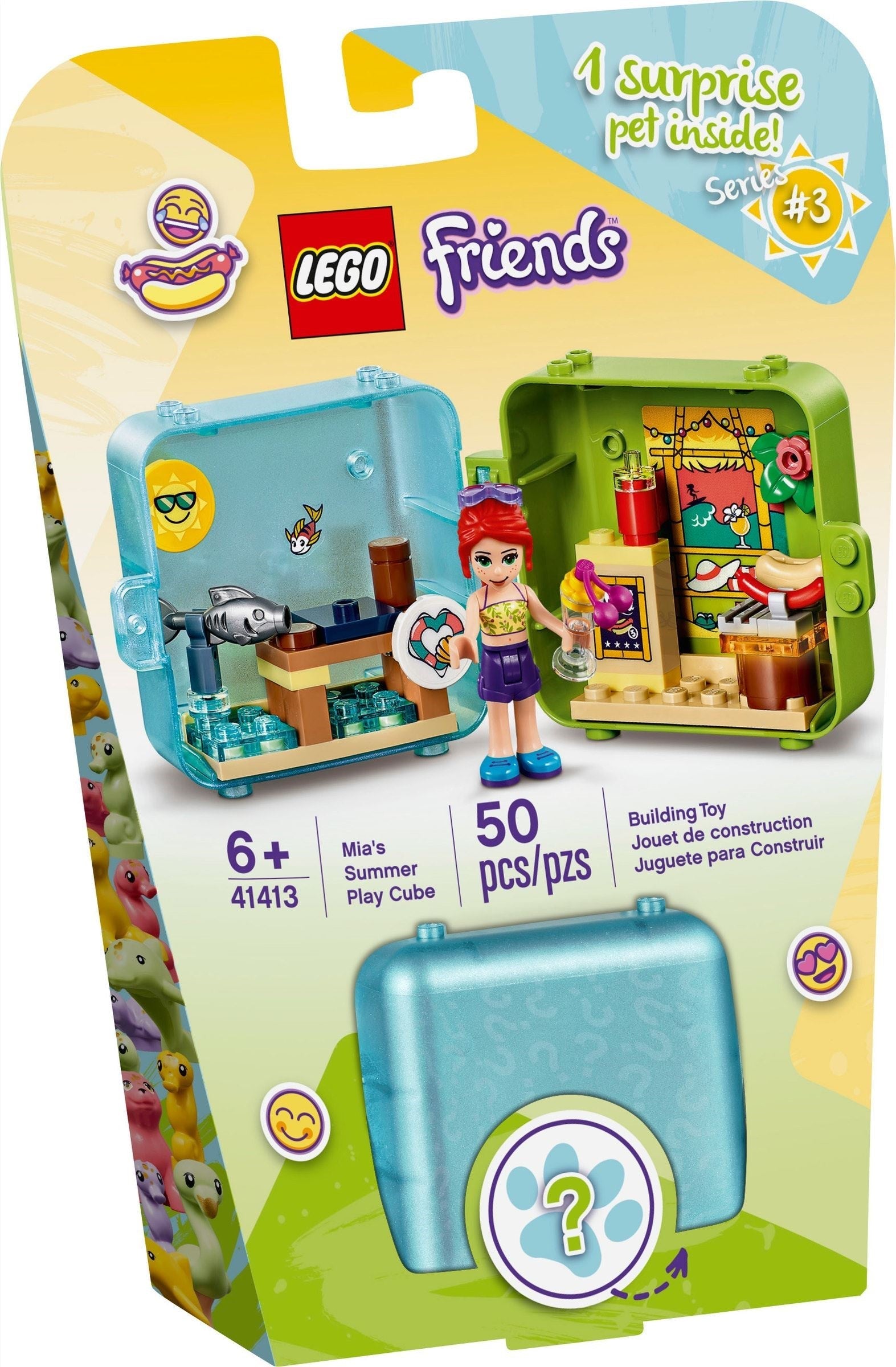 LEGO 41413 Mia's Summer Play Cube: Beach Hot Dog Stand Fun - SuperSaverAU - view 1