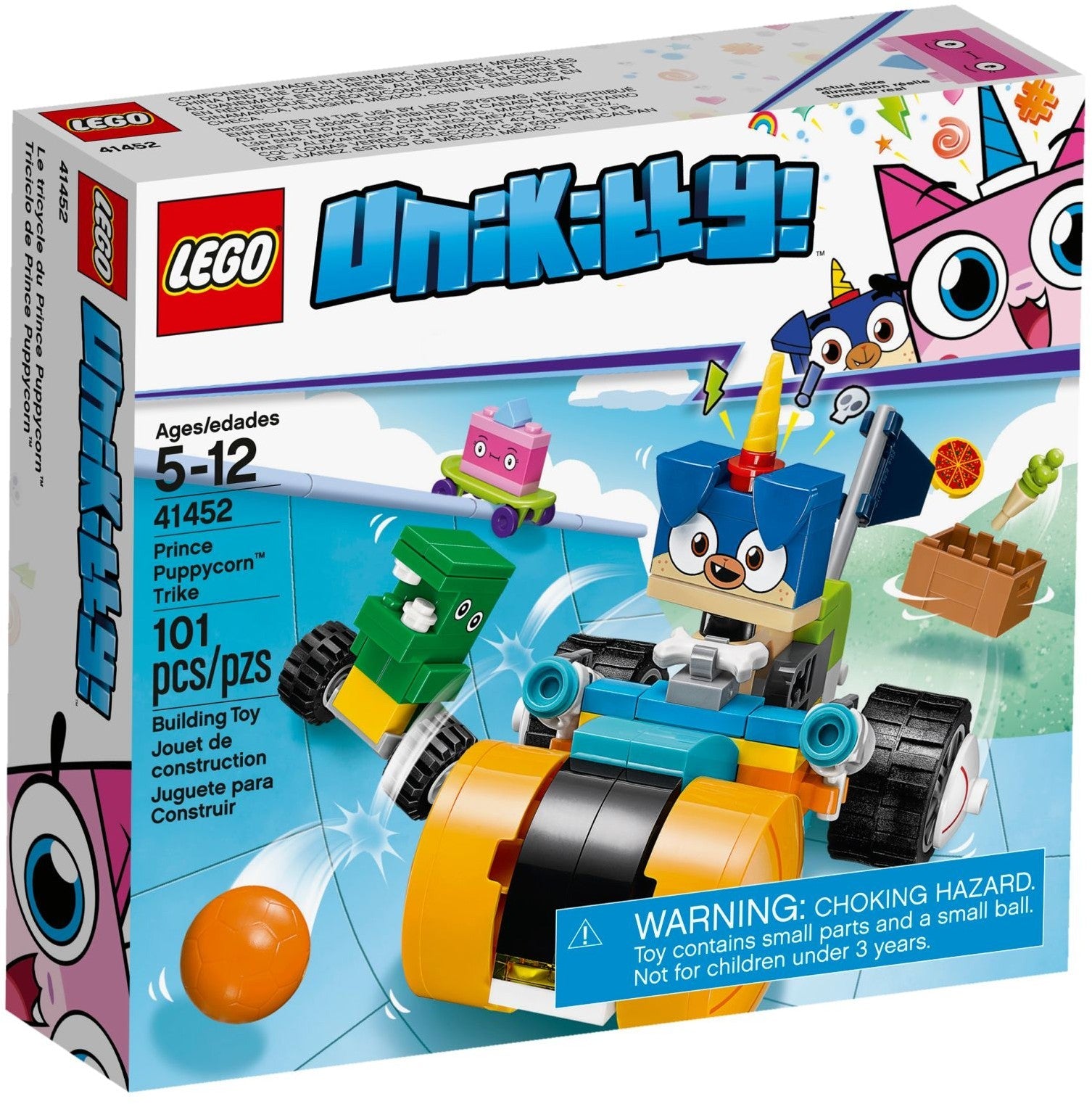 LEGO 41452 Prince Puppycorn Trike Building Set with Dino Dude - SuperSaverAU - view 1