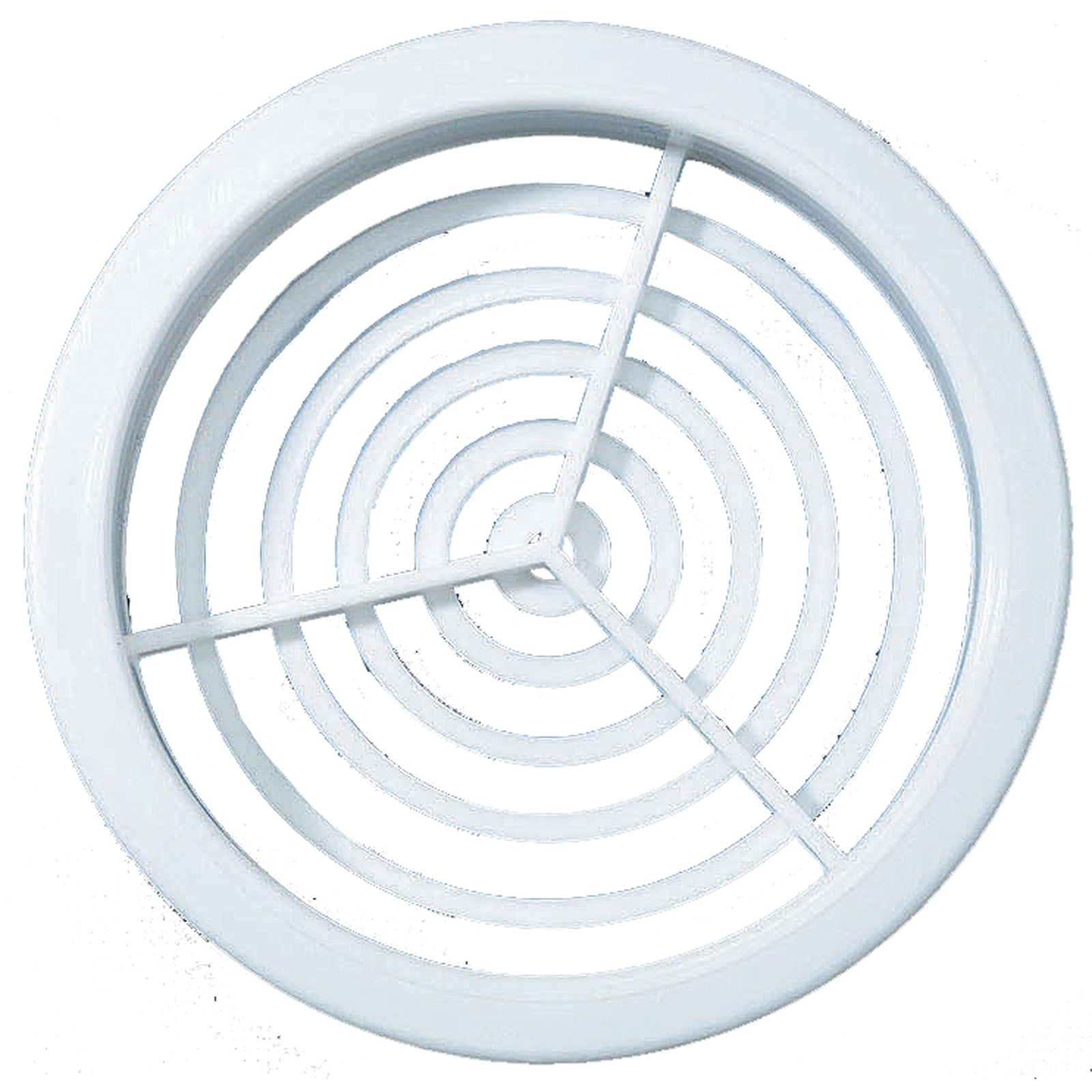 Haron 76mm White Round Plastic Eave Vent - 2 Pack, Snap-In